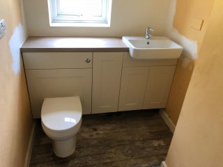 New toilet and basin