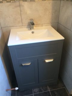 new wash hand basin for new bathroom install