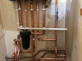 Pipework for new boiler installation